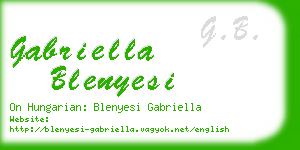 gabriella blenyesi business card